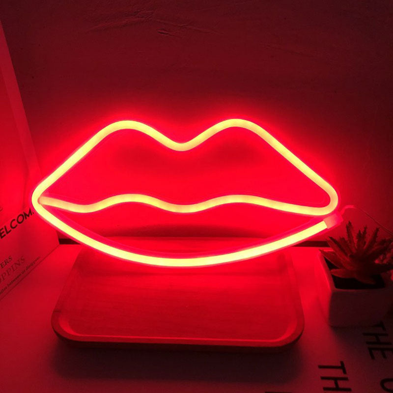 AliExpress LED Neon Lights Bedroom Room Dekorasyon Moon NeonLights USB Battery Dual-Purpose Modeling Lights
