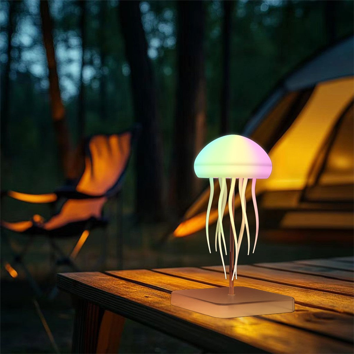Jellyfish Chandelier Type-C Rechargeable Cute Jellyfish Bedside Lamp