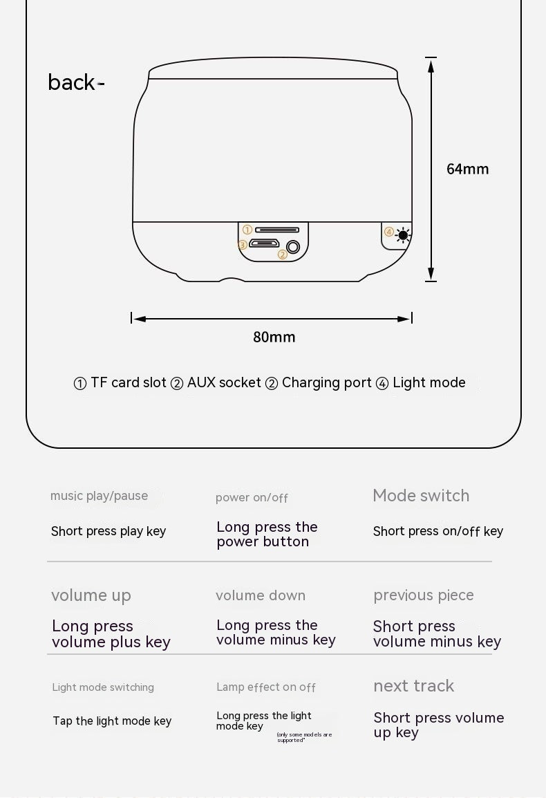 Colored Glaze Maliit na laki ng baril Bluetooth Speaker