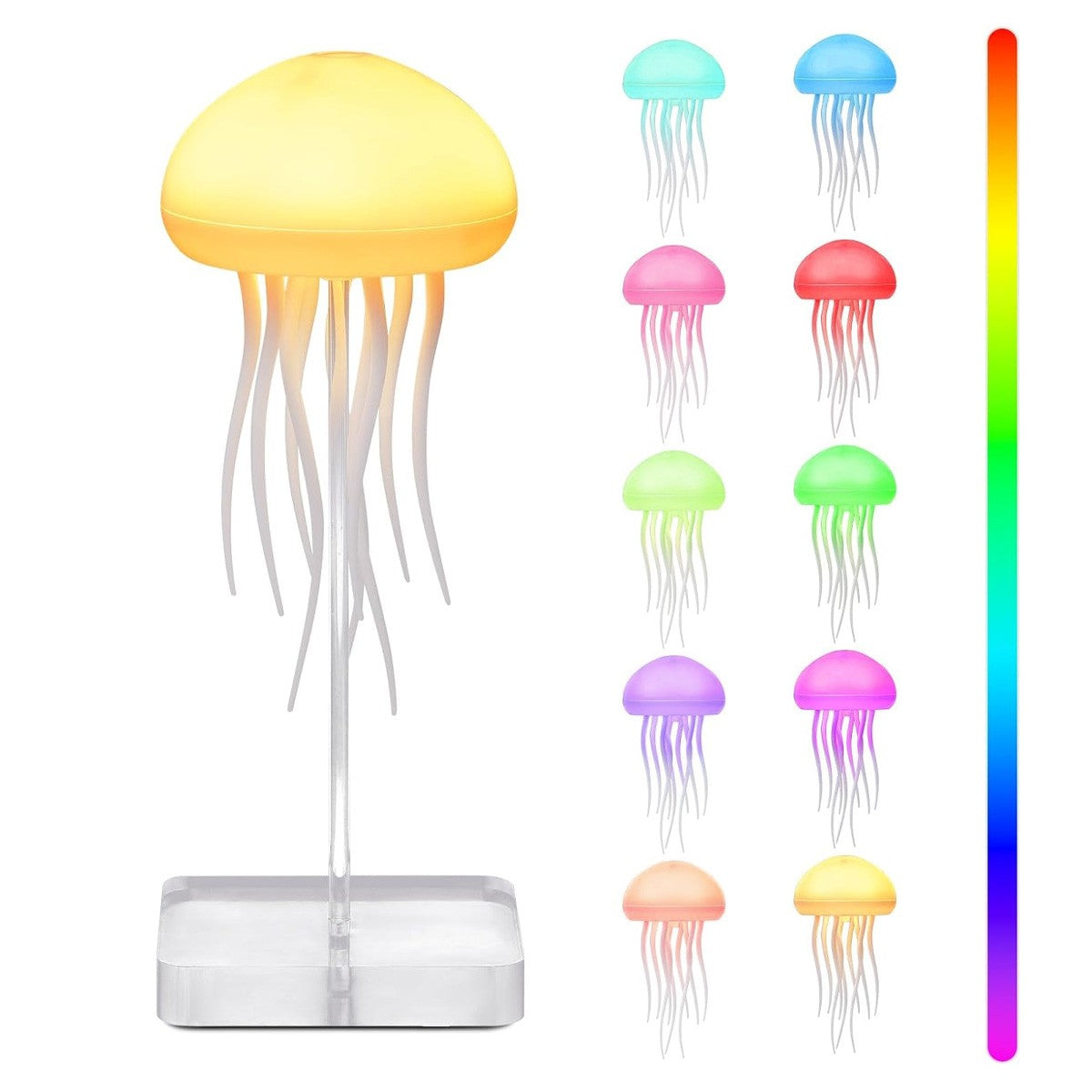 Jellyfish Chandelier Type-C Rechargeable Cute Jellyfish Bedside Lamp