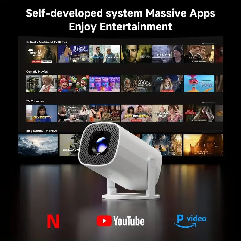 P30PRO Projector - 4K 720P Support, Android 11.0, Projector Perfect for Home Outdoor Meetings, Best for Christmas,Upgrated HY300