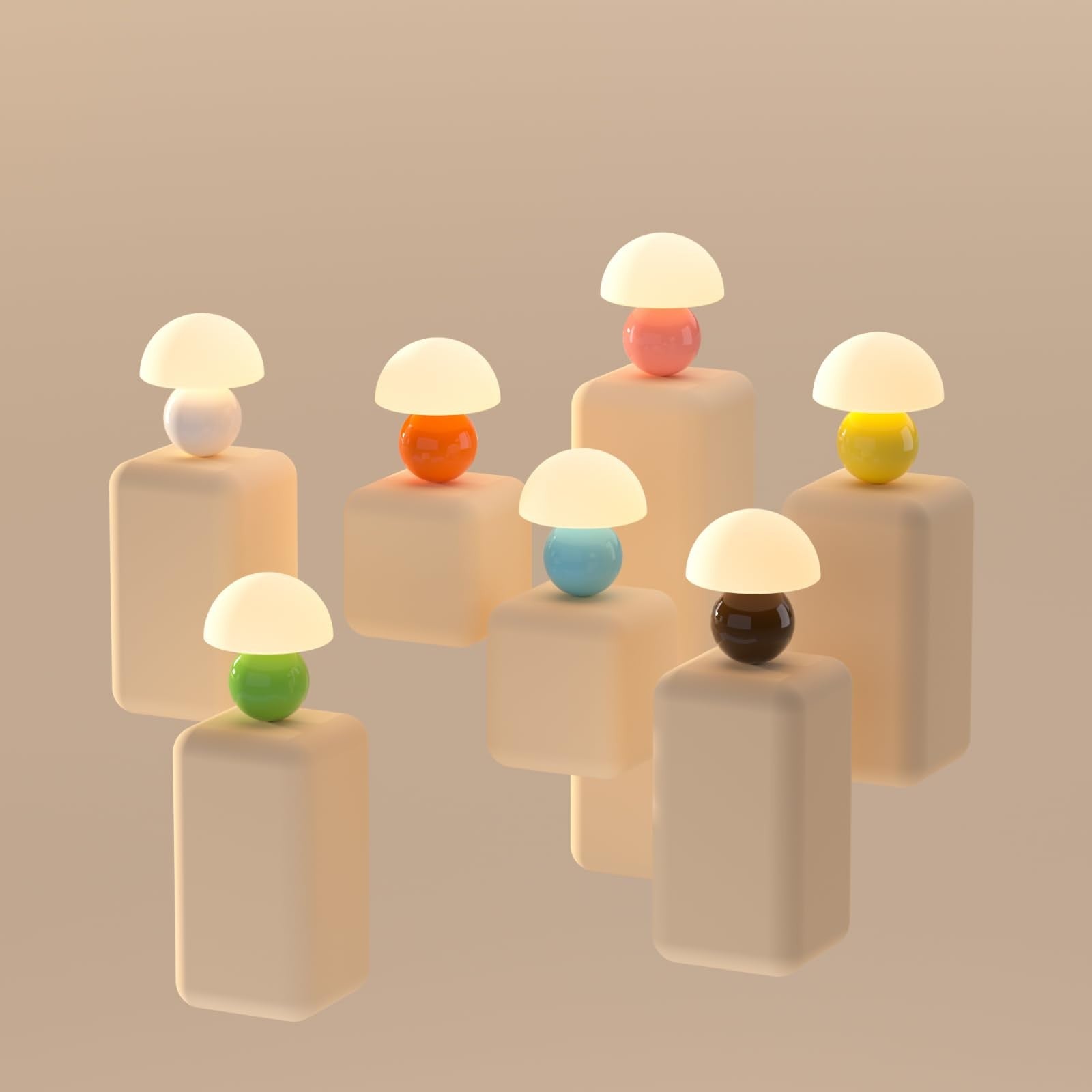 Mushroom Lamp Table Lamp for Bedroom,Desk Bedside Small Lamps for Living Room...