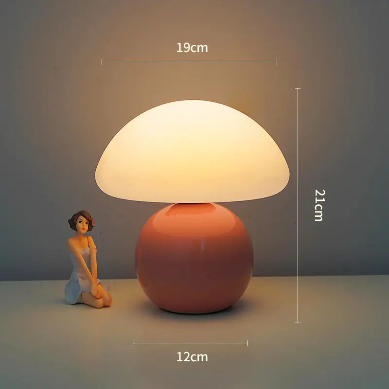 Cream Mushroom Night Lamp