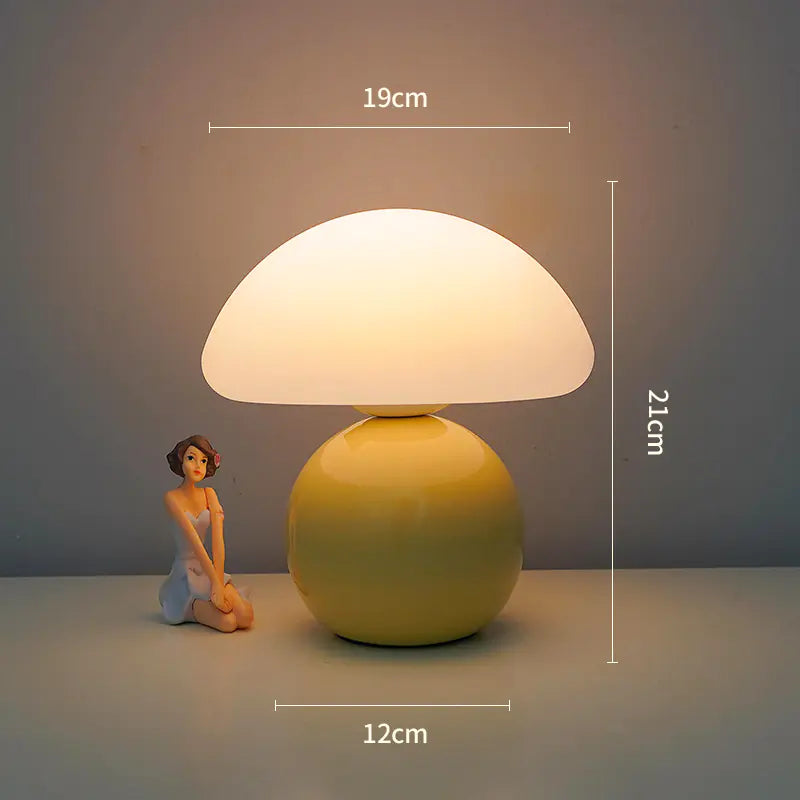 Cream Mushroom Night Lamp