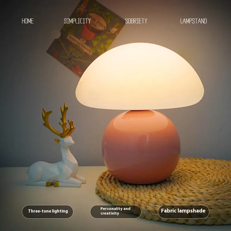 Cream Mushroom Night Lamp